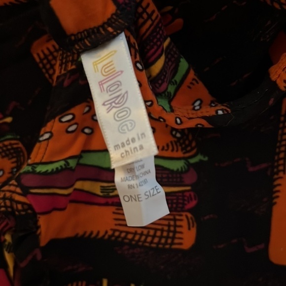 NEW! OS Hamburger Leggings LuLaRoe - Picture 3 of 4